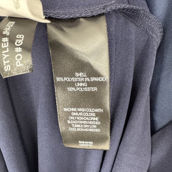 New Jessica Howard Plus Size 22W Navy Blue Keyhole Fit & Flare Dress Jersey Knit - Picture 12 of 12